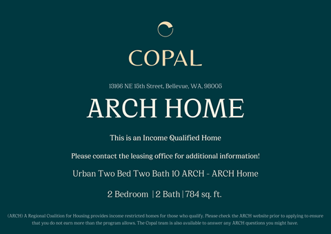 A sign for an income qualified home by Copal Arch Home.